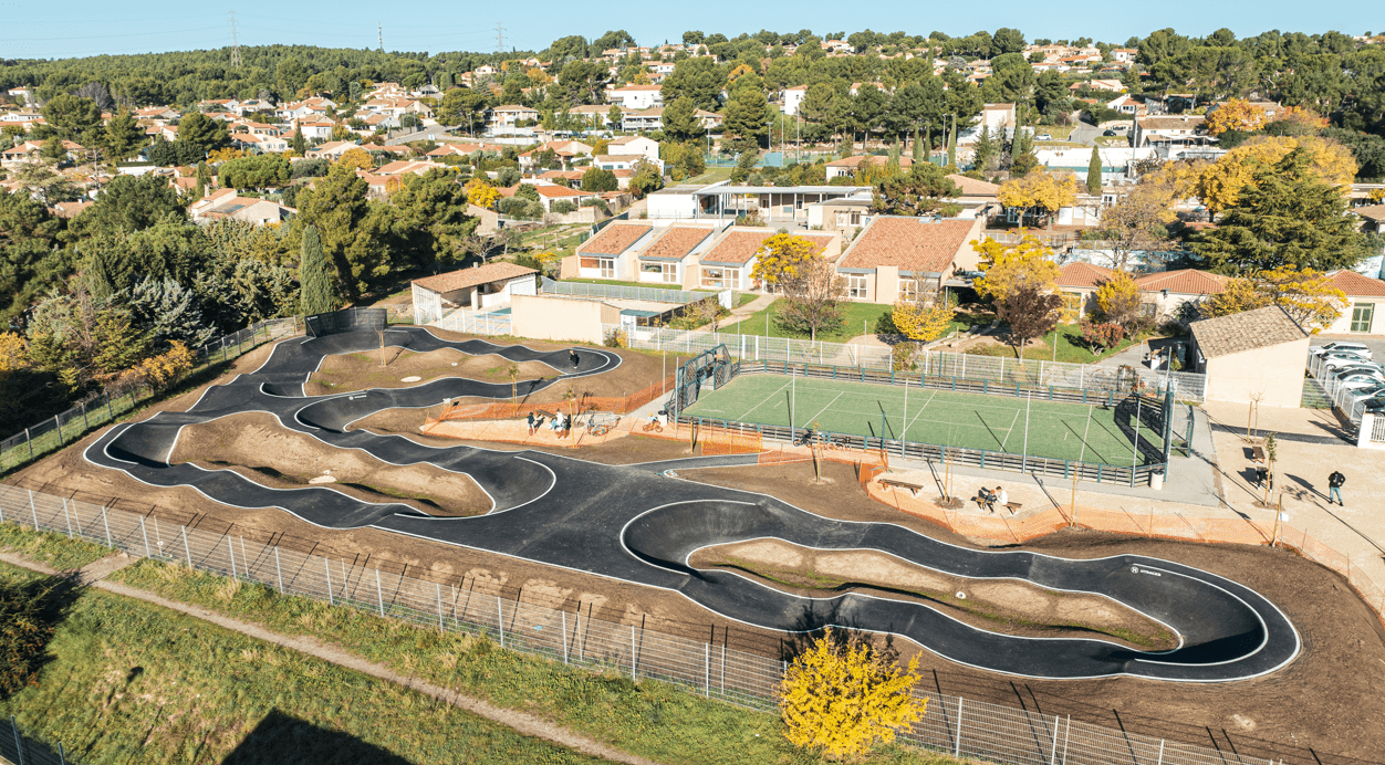 Réalisation d'un pumptrack à Velaux
